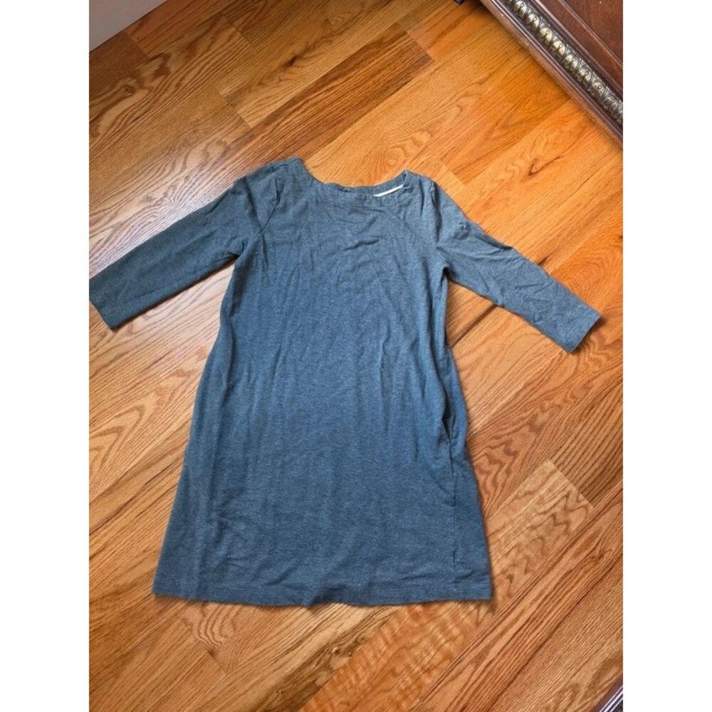 A New Day Womenโs Gray 3/4 Sleeve Pocket Tunic Dress Size M